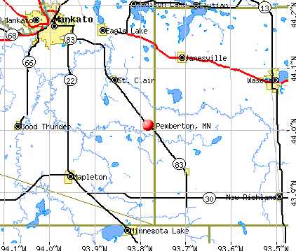 Pemberton, MN map