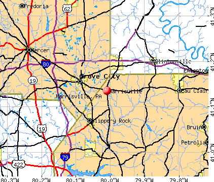 Harrisville, PA map
