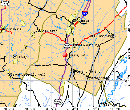 Newry, PA map