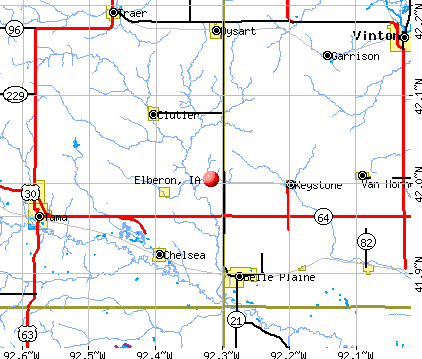 Elberon, IA map