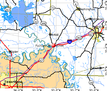 Fulton, AR map