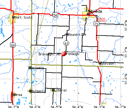 Bronaugh, MO map