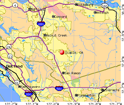 Diablo, CA map