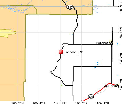 Torreon, NM map