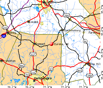 Eureka, NC map