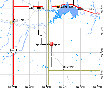 Tipton, KS map