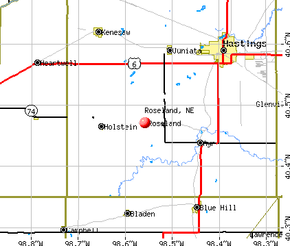 Roseland, NE map