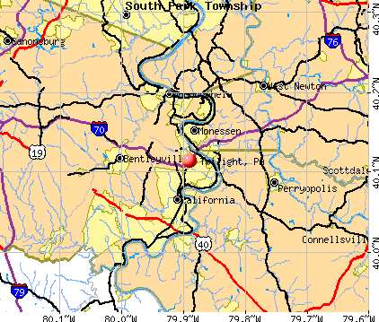 Twilight, PA map
