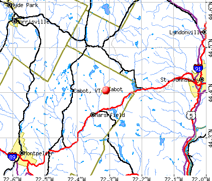 Cabot, VT map