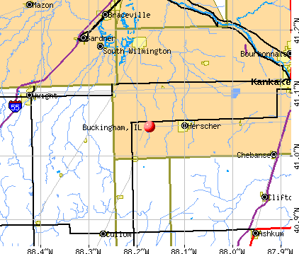 Buckingham, IL map