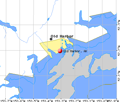 Old Harbor, AK map