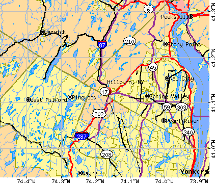 Hillburn, NY map