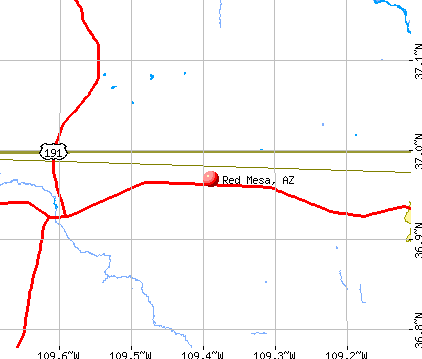 Red Mesa, AZ map