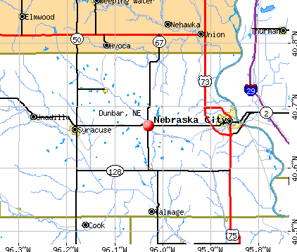 Dunbar, NE map