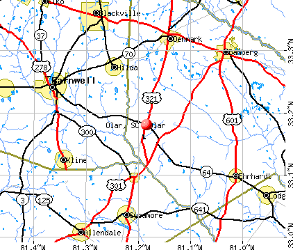 Olar, SC map