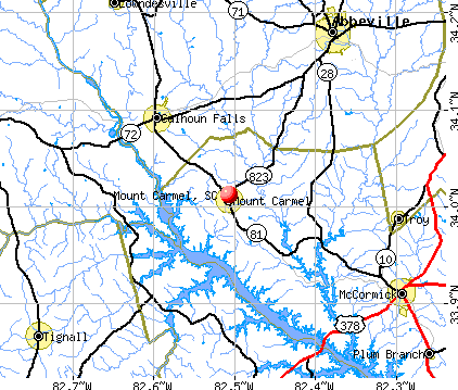 Mount Carmel, SC map