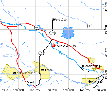 Johnstown, WY map