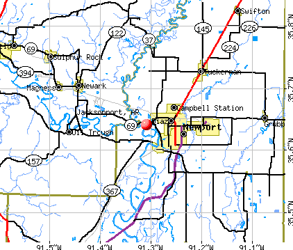 Jacksonport, AR map