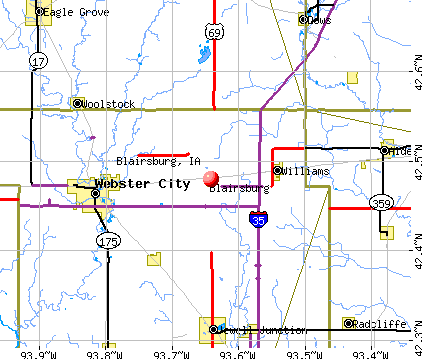 Blairsburg, IA map