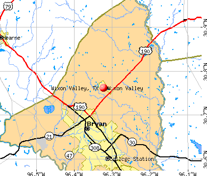 Wixon Valley, TX map