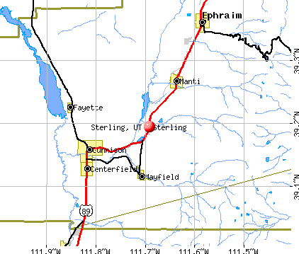 Sterling, UT map