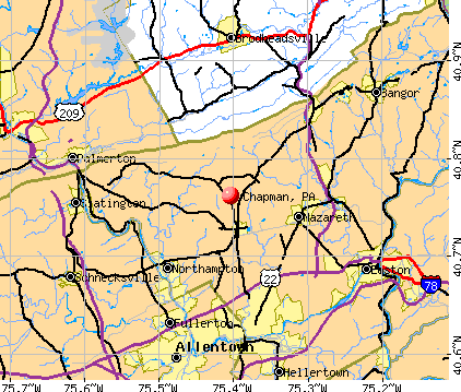 Chapman, PA map