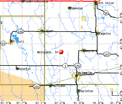 Westgate, IA map