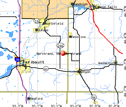 Nerstrand, MN map