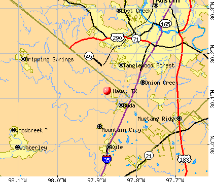 Hays, TX map