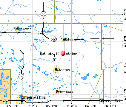 McBride, MI map
