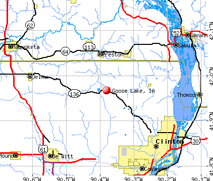 Goose Lake, IA map