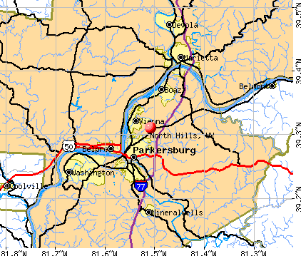 North Hills, WV map