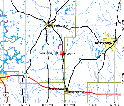 Newbern, AL map