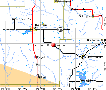 Denison, KS map