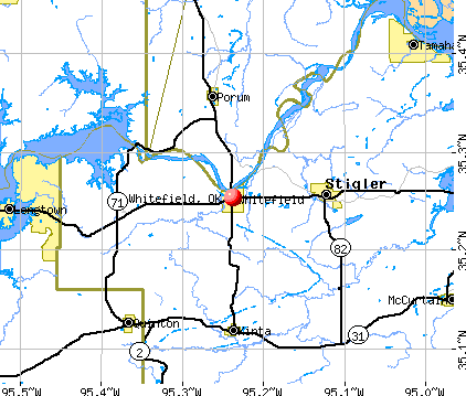 Whitefield, OK map