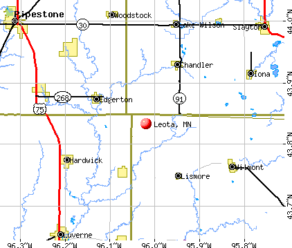Leota, MN map