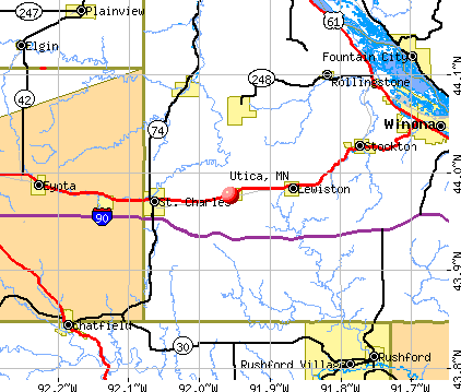 Utica, MN map