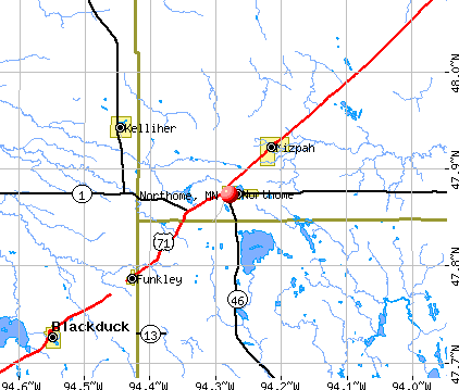 Northome, MN map