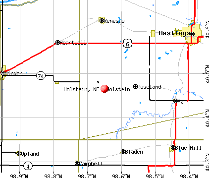 Holstein, NE map