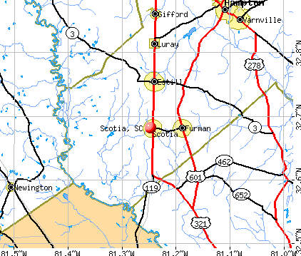 Scotia, SC map