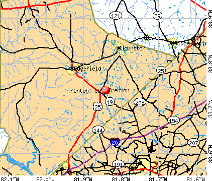 Trenton, SC map