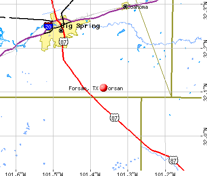 Forsan, TX map