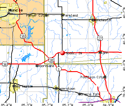 Modoc, IN map