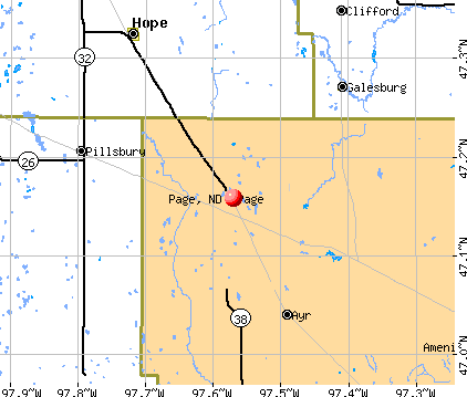 Page, ND map