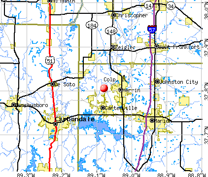 Colp, IL map