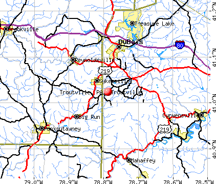 Troutville, PA map