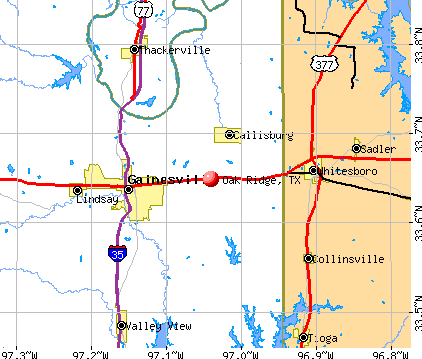 Oak Ridge, TX map