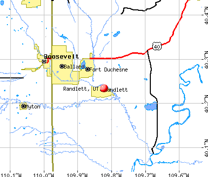 Randlett, UT map