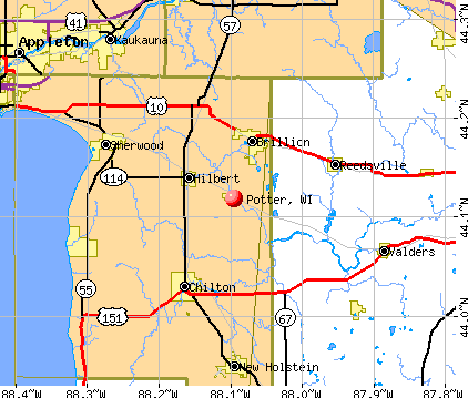 Potter, WI map