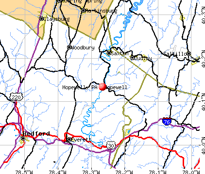 Hopewell, PA map